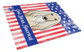 American Flag and Afghan Hound Cutting Board Tempered Glass Kitchen Cutting Surface, Heat Resistant Chopping, Non-Slip Feet, Food Prep & Serving
