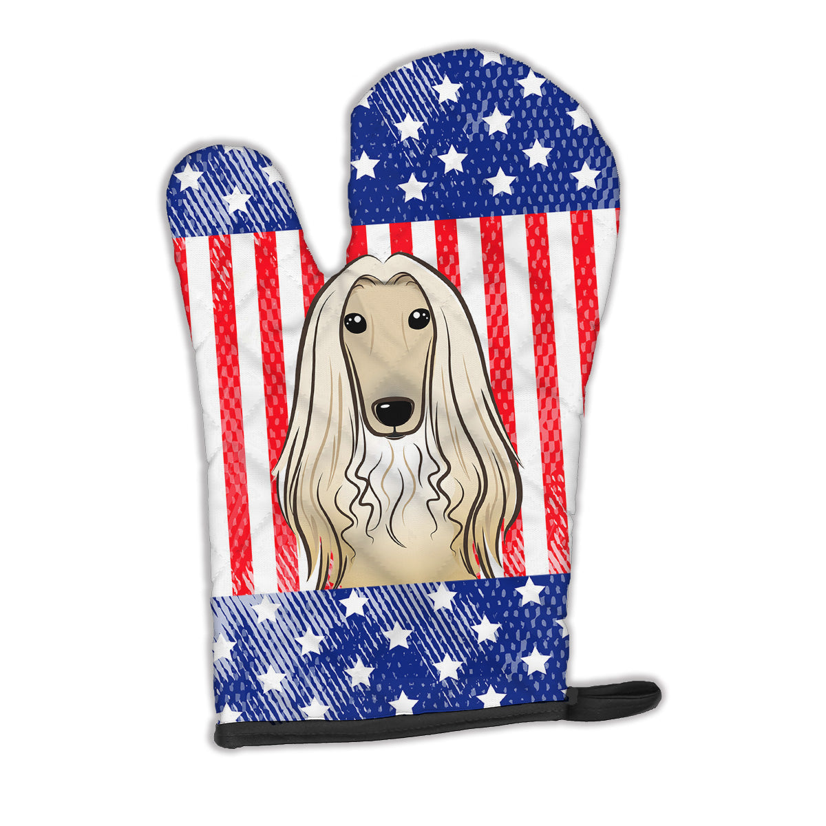 American Flag and Afghan Hound Oven Mitt Heat Resistant Thick Oven Mitt for Hot Pans and Oven, Kitchen Mitt Protect Hands, Cooking Baking Glove
