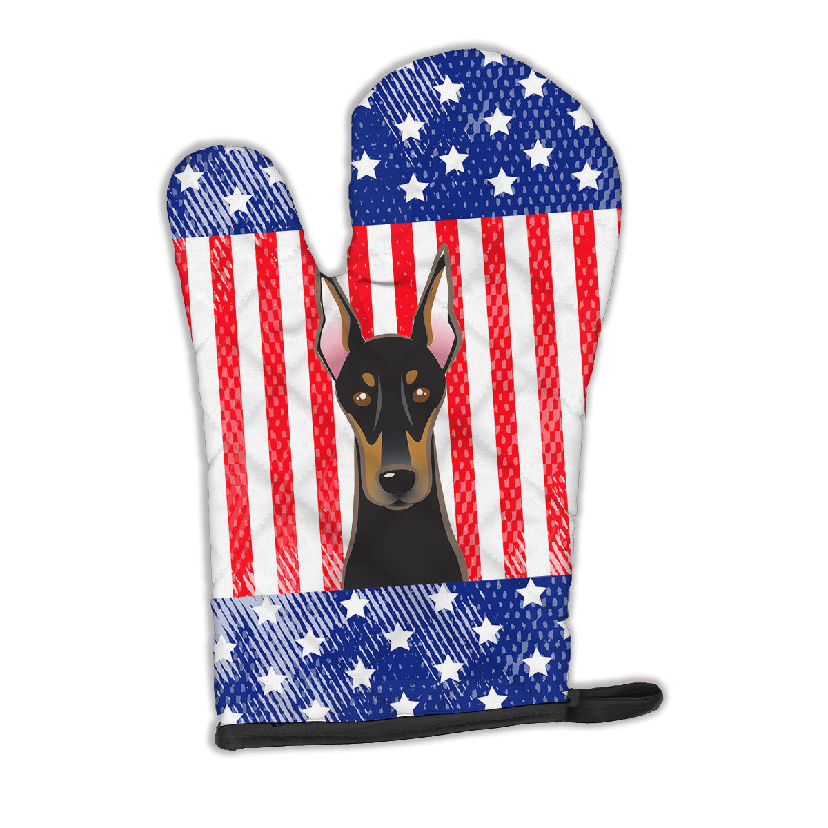 American Flag and Doberman Oven Mitt Heat Resistant Thick Oven Mitt for Hot Pans and Oven, Kitchen Mitt Protect Hands, Cooking Baking Glove