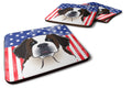 American Flag and Saint Bernard Foam Coasters Set of 4 Cup Coasters for Indoor Outdoor, Tabletop Protection, Anti Slip, Mouse pad Material