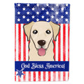 American Flag and Golden Retriever House Flag 28x40 Porch Sleeve Pole Decorative Outside Yard Banner Artwork Wall Hanging, Polyester