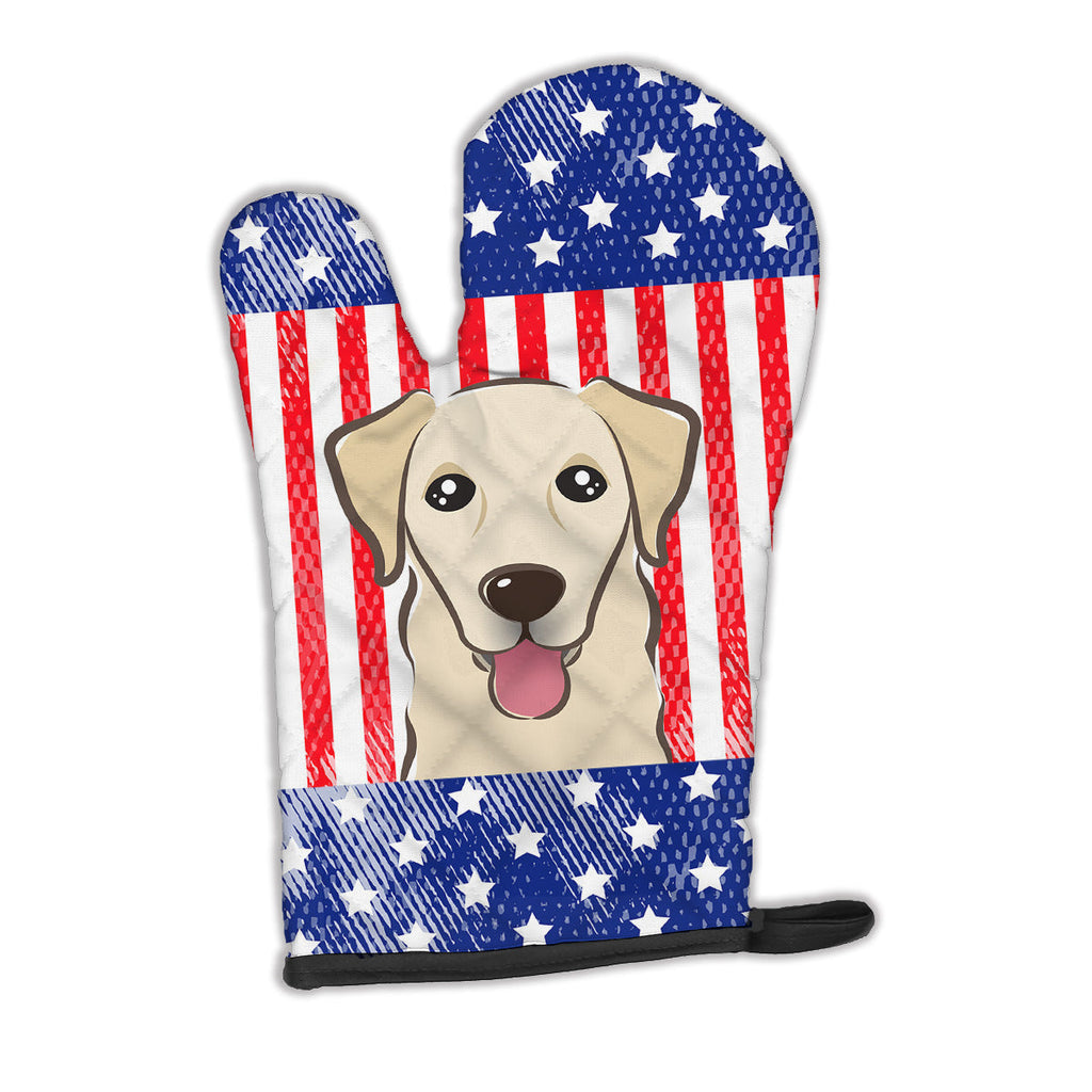 American Flag and Golden Retriever Oven Mitt Heat Resistant Thick Oven Mitt for Hot Pans and Oven, Kitchen Mitt Protect Hands, Cooking Baking Glove