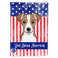 American Flag and Jack Russell Terrier House Flag 28x40 Porch Sleeve Pole Decorative Outside Yard Banner Artwork Wall Hanging, Polyester