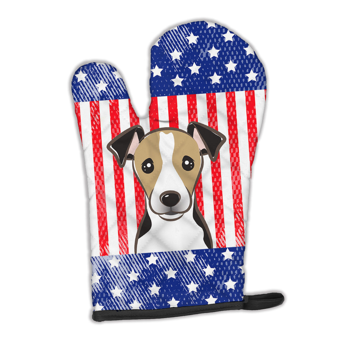American Flag and Jack Russell Terrier Oven Mitt Heat Resistant Thick Oven Mitt for Hot Pans and Oven, Kitchen Mitt Protect Hands, Cooking Baking Glove