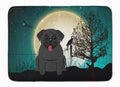 Halloween Scary Pug Black Memory Foam Kitchen Mat Machine Washable Anti-Fatigue Cushion Comfort Bath or Kitchen Rug