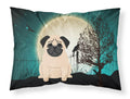 Halloween Scary Pug Fawn Standard Pillowcase Lightweight Super Soft Easy Care Decorative Artwork Pillowcase, Standard
