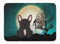 Halloween Scary French Bulldog Brindle Memory Foam Kitchen Mat Machine Washable Anti-Fatigue Cushion Comfort Bath or Kitchen Rug