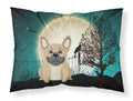 Halloween Scary French Bulldog Cream Standard Pillowcase Lightweight Super Soft Easy Care Decorative Artwork Pillowcase, Standard