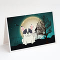 Halloween Scary French Bulldog Piebald Greeting Cards Pack of 8 Blank Cards with Envelopes Whimsical A7 Size 5x7