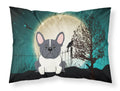 Halloween Scary French Bulldog Black White Standard Pillowcase Lightweight Super Soft Easy Care Decorative Artwork Pillowcase, Standard