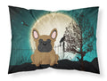 Halloween Scary French Bulldog Brown Standard Pillowcase Lightweight Super Soft Easy Care Decorative Artwork Pillowcase, Standard