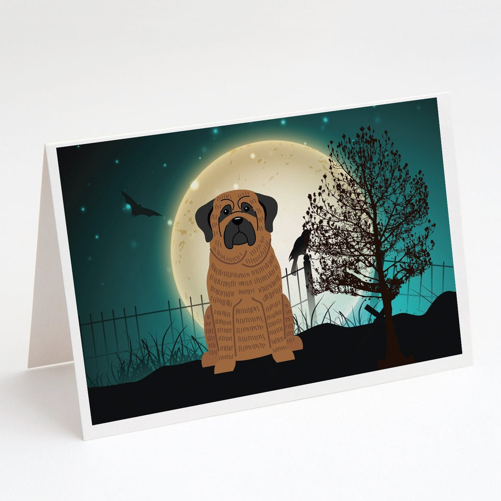Halloween Scary Mastiff Brindle Greeting Cards Pack of 8 Blank Cards with Envelopes Whimsical A7 Size 5x7