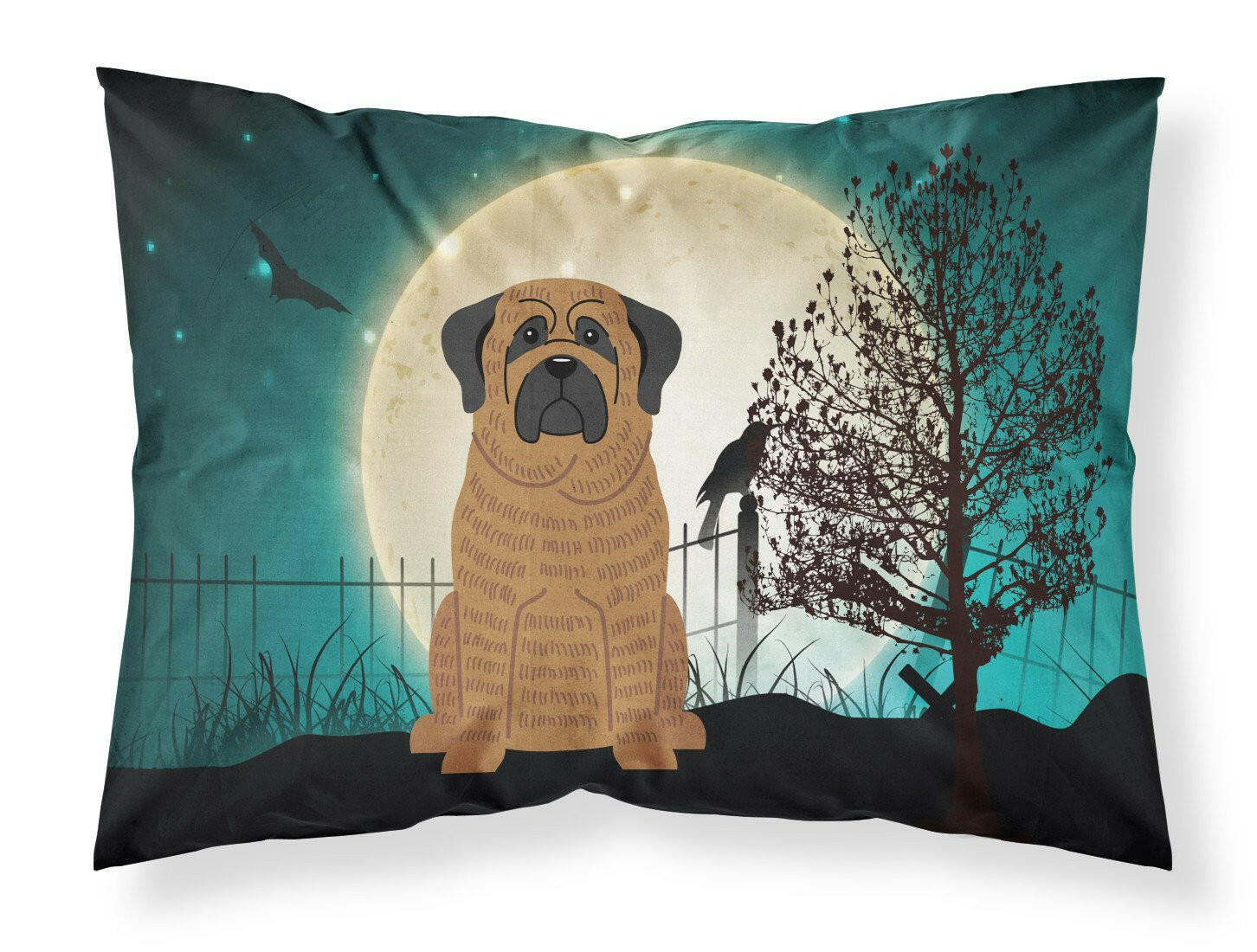 Halloween Scary Mastiff Brindle Standard Pillowcase Lightweight Super Soft Easy Care Decorative Artwork Pillowcase, Standard