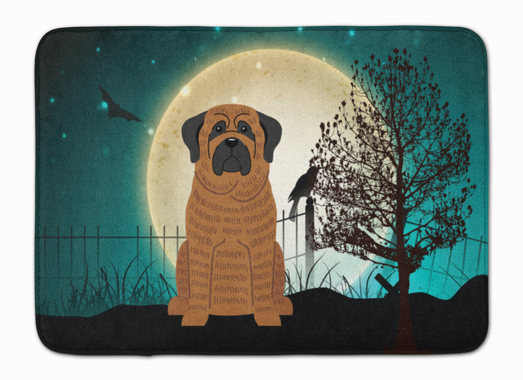 Halloween Scary Mastiff Brindle Memory Foam Kitchen Mat Machine Washable Anti-Fatigue Cushion Comfort Bath or Kitchen Rug