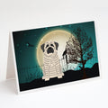 Halloween Scary Mastiff Brindle White Greeting Cards Pack of 8 Blank Cards with Envelopes Whimsical A7 Size 5x7