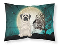 Halloween Scary Mastiff Brindle White Standard Pillowcase Lightweight Super Soft Easy Care Decorative Artwork Pillowcase, Standard