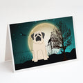 Halloween Scary Mastiff White Greeting Cards Pack of 8 Blank Cards with Envelopes Whimsical A7 Size 5x7