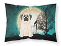 Halloween Scary Mastiff White Standard Pillowcase Lightweight Super Soft Easy Care Decorative Artwork Pillowcase, Standard