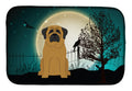 Halloween Scary Mastiff Dish Drying Mat Absorbent Dish Drying Mat Pad for Kitchen Counter Dish Drainer Mat for Countertop, 14 x 21", Multicolor