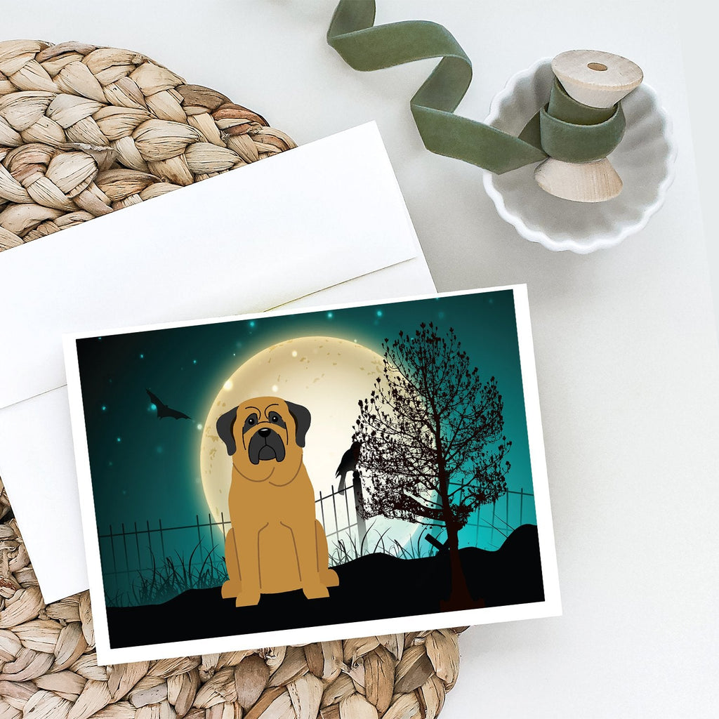Halloween Scary Mastiff Greeting Cards Pack of 8 Blank Cards with Envelopes Whimsical A7 Size 5x7