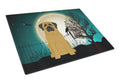 Halloween Scary Mastiff Cutting Board Tempered Glass Kitchen Cutting Surface, Heat Resistant Chopping, Non-Slip Feet, Food Prep & Serving