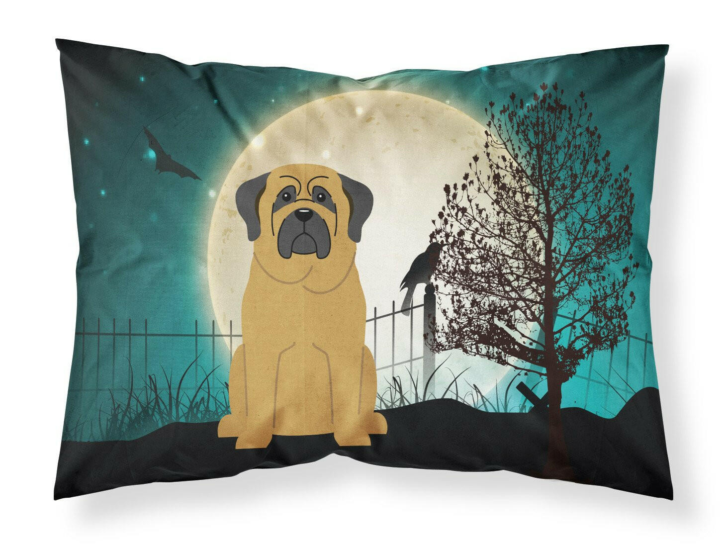 Halloween Scary Mastiff Standard Pillowcase Lightweight Super Soft Easy Care Decorative Artwork Pillowcase, Standard