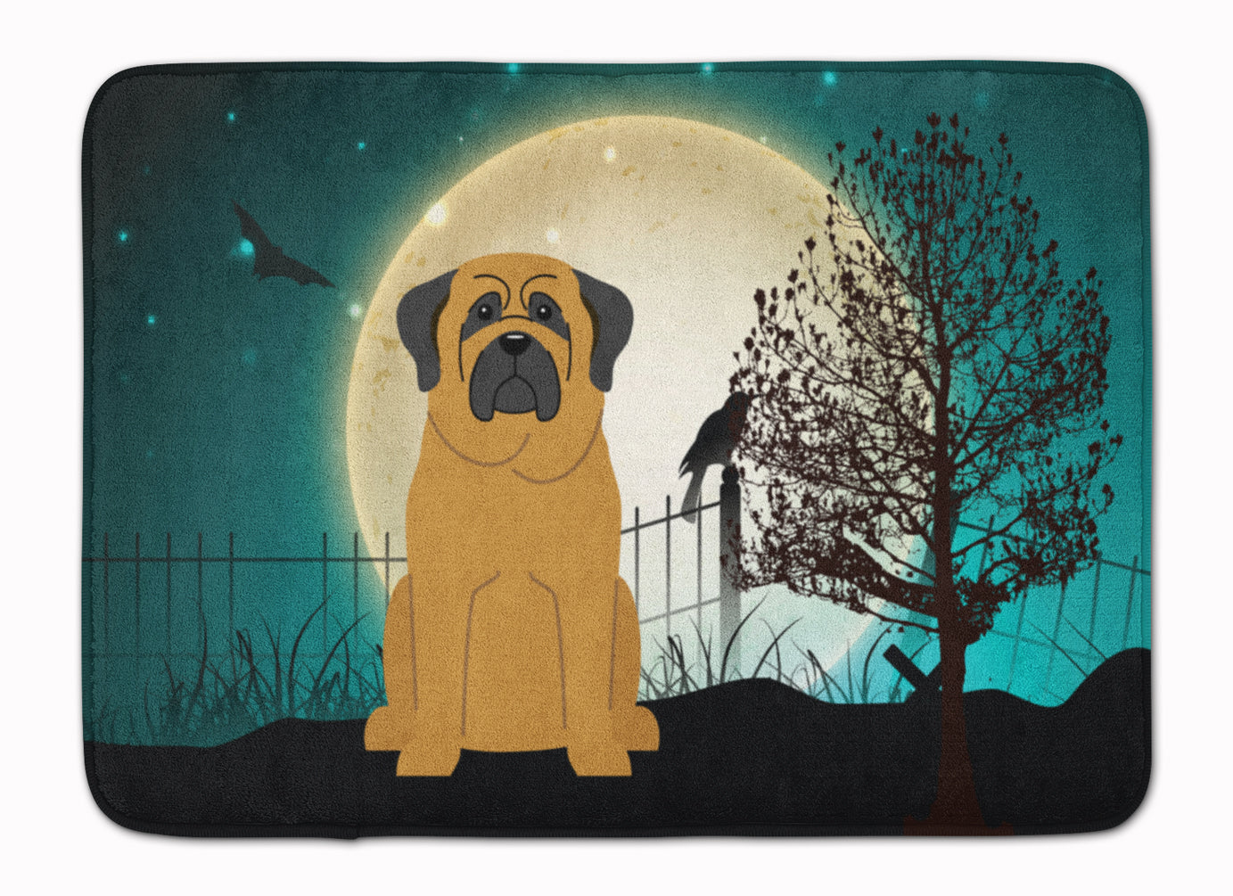 Halloween Scary Mastiff Memory Foam Kitchen Mat Machine Washable Anti-Fatigue Cushion Comfort Bath or Kitchen Rug