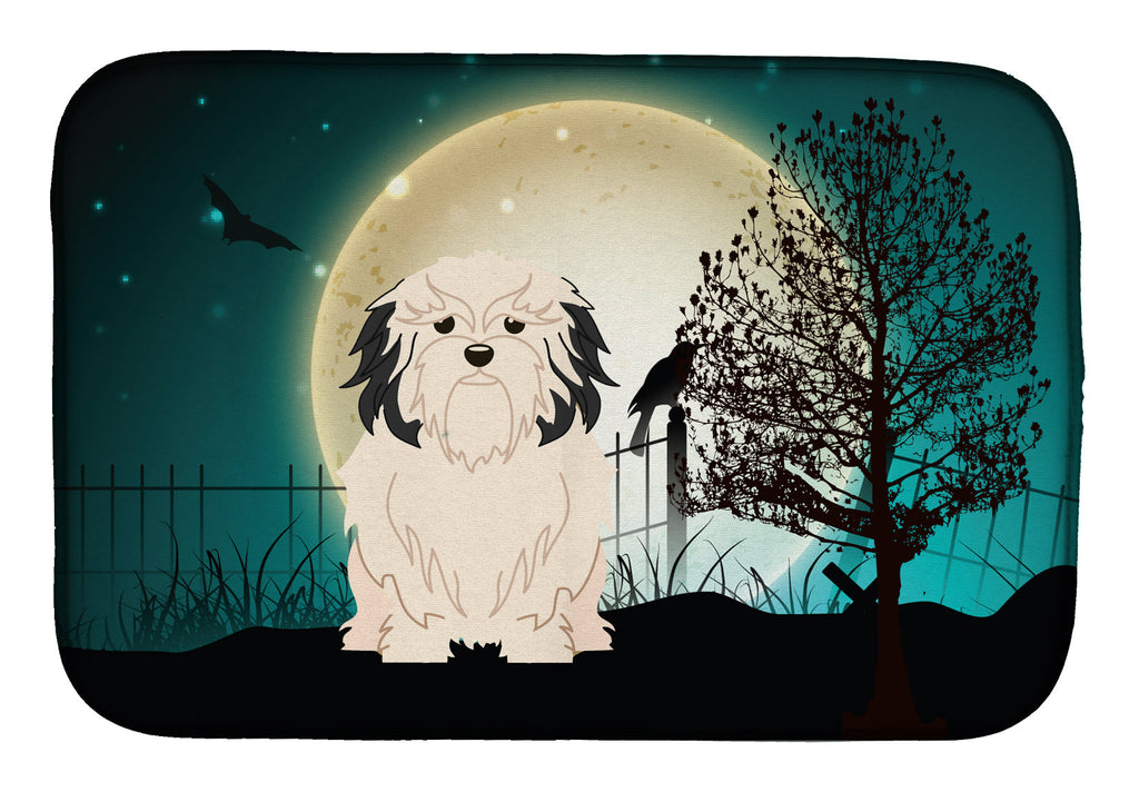 Halloween Scary Lowchen Dish Drying Mat Absorbent Dish Drying Mat Pad for Kitchen Counter Dish Drainer Mat for Countertop, 14 x 21", Multicolor