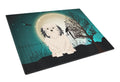 Halloween Scary Lowchen Cutting Board Tempered Glass Kitchen Cutting Surface, Heat Resistant Chopping, Non-Slip Feet, Food Prep & Serving