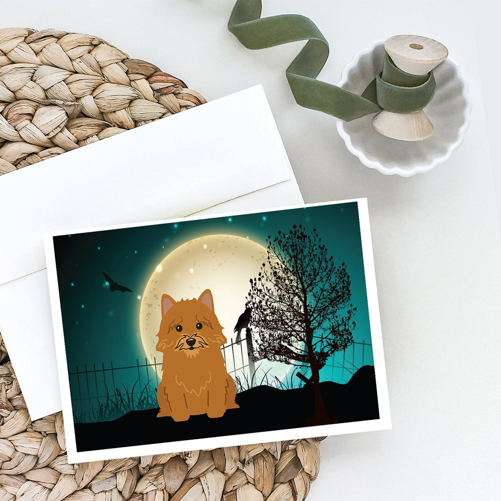 Halloween Scary Norwich Terrier Greeting Cards Pack of 8 Blank Cards with Envelopes Whimsical A7 Size 5x7