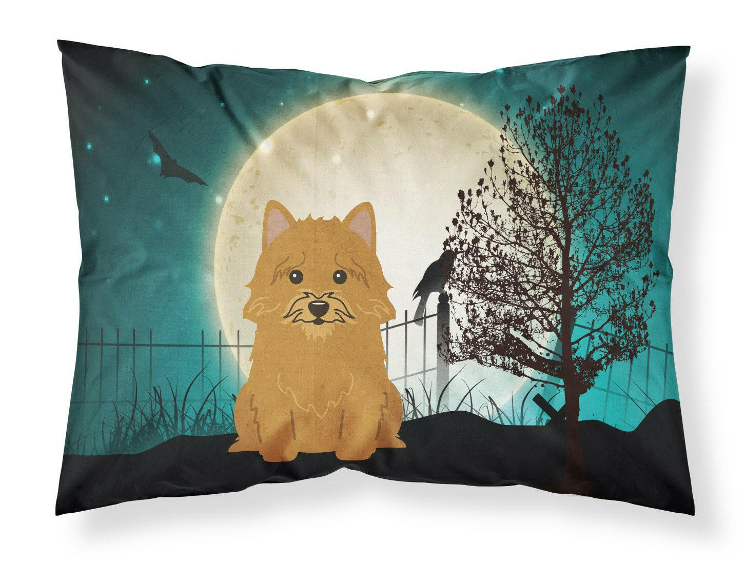 Halloween Scary Norwich Terrier Standard Pillowcase Lightweight Super Soft Easy Care Decorative Artwork Pillowcase, Standard