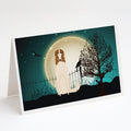 Halloween Scary Borzoi Greeting Cards Pack of 8 Blank Cards with Envelopes Whimsical A7 Size 5x7