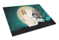 Halloween Scary Borzoi Cutting Board Tempered Glass Kitchen Cutting Surface, Heat Resistant Chopping, Non-Slip Feet, Food Prep & Serving