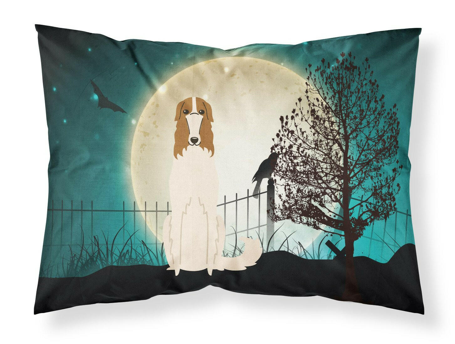 Halloween Scary Borzoi Standard Pillowcase Lightweight Super Soft Easy Care Decorative Artwork Pillowcase, Standard