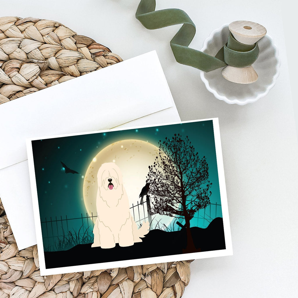 Halloween Scary South Russian Sheepdog Greeting Cards Pack of 8 Blank Cards with Envelopes Whimsical A7 Size 5x7