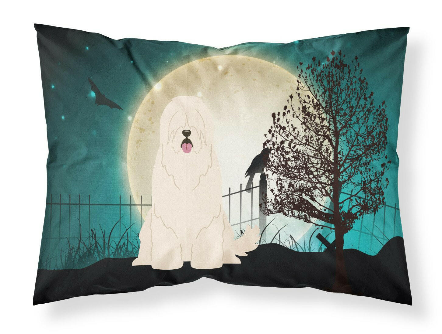 Halloween Scary South Russian Sheepdog Standard Pillowcase Lightweight Super Soft Easy Care Decorative Artwork Pillowcase, Standard