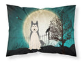 Halloween Scary West Siberian Laika Spitz Standard Pillowcase Lightweight Super Soft Easy Care Decorative Artwork Pillowcase, Standard