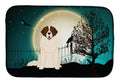 Halloween Scary Moscow Watchdog Dish Drying Mat Absorbent Dish Drying Mat Pad for Kitchen Counter Dish Drainer Mat for Countertop, 14 x 21", Multicolor