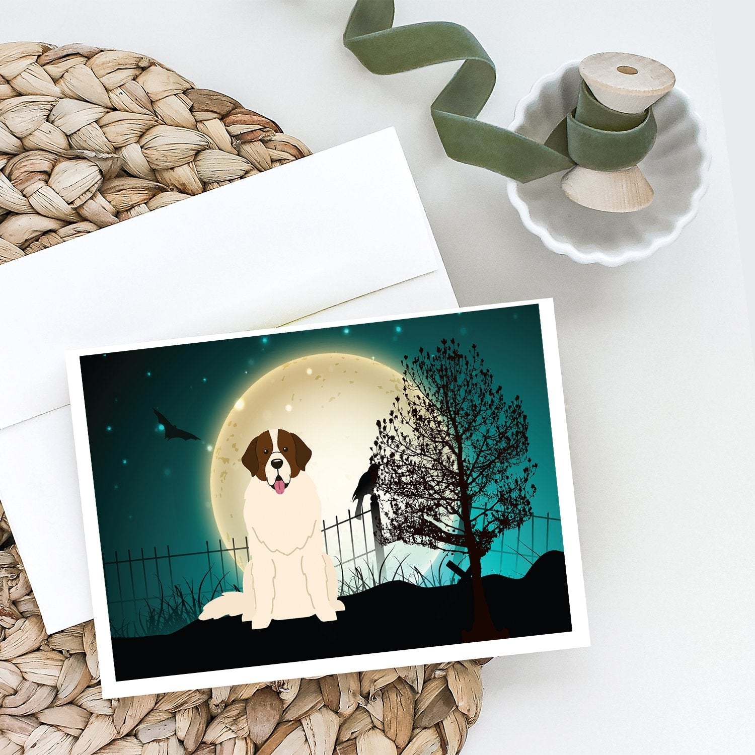 Halloween Scary Moscow Watchdog Greeting Cards Pack of 8 Blank Cards with Envelopes Whimsical A7 Size 5x7