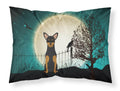Halloween Scary Manchester Terrier Standard Pillowcase Lightweight Super Soft Easy Care Decorative Artwork Pillowcase, Standard