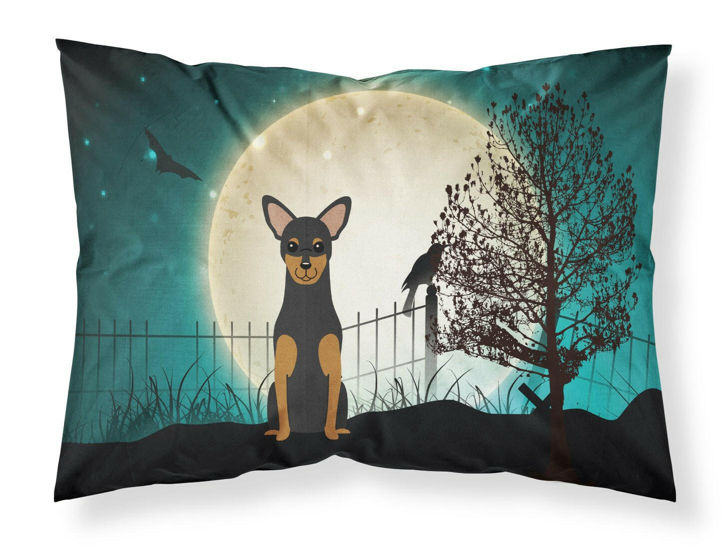 Halloween Scary Manchester Terrier Standard Pillowcase Lightweight Super Soft Easy Care Decorative Artwork Pillowcase, Standard