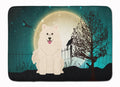 Halloween Scary Samoyed Memory Foam Kitchen Mat Machine Washable Anti-Fatigue Cushion Comfort Bath or Kitchen Rug