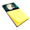 Halloween Scary Samoyed Watercolor Sticky Note Holder Refillable Dispenser Desk Accessory 3x3 Pad Gift