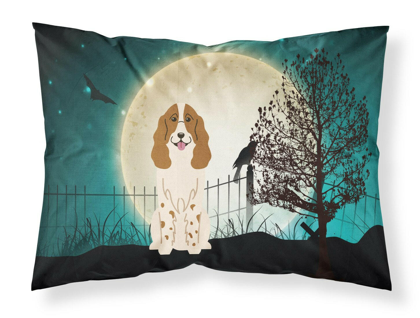 Halloween Scary Russian Spaniel Standard Pillowcase Lightweight Super Soft Easy Care Decorative Artwork Pillowcase, Standard