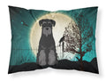 Halloween Scary Standard Schnauzer Black Standard Pillowcase Lightweight Super Soft Easy Care Decorative Artwork Pillowcase, Standard