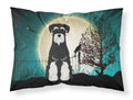 Halloween Scary Standard Schnauzer Salt and Pepper Standard Pillowcase Lightweight Super Soft Easy Care Decorative Artwork Pillowcase, Standard