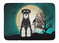 Halloween Scary Standard Schnauzer Salt and Pepper Memory Foam Kitchen Mat Machine Washable Anti-Fatigue Cushion Comfort Bath or Kitchen Rug