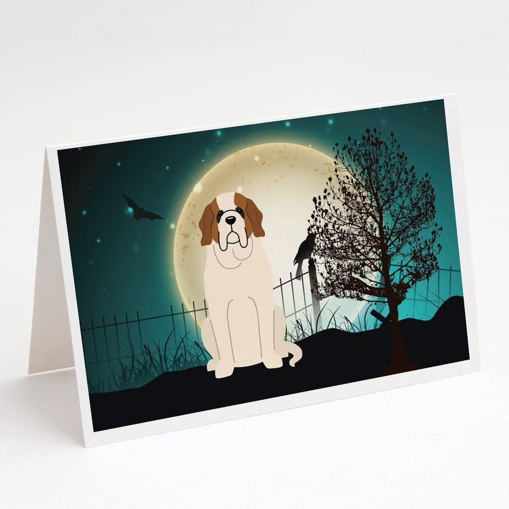 Halloween Scary Saint Bernard Greeting Cards Pack of 8 Blank Cards with Envelopes Whimsical A7 Size 5x7