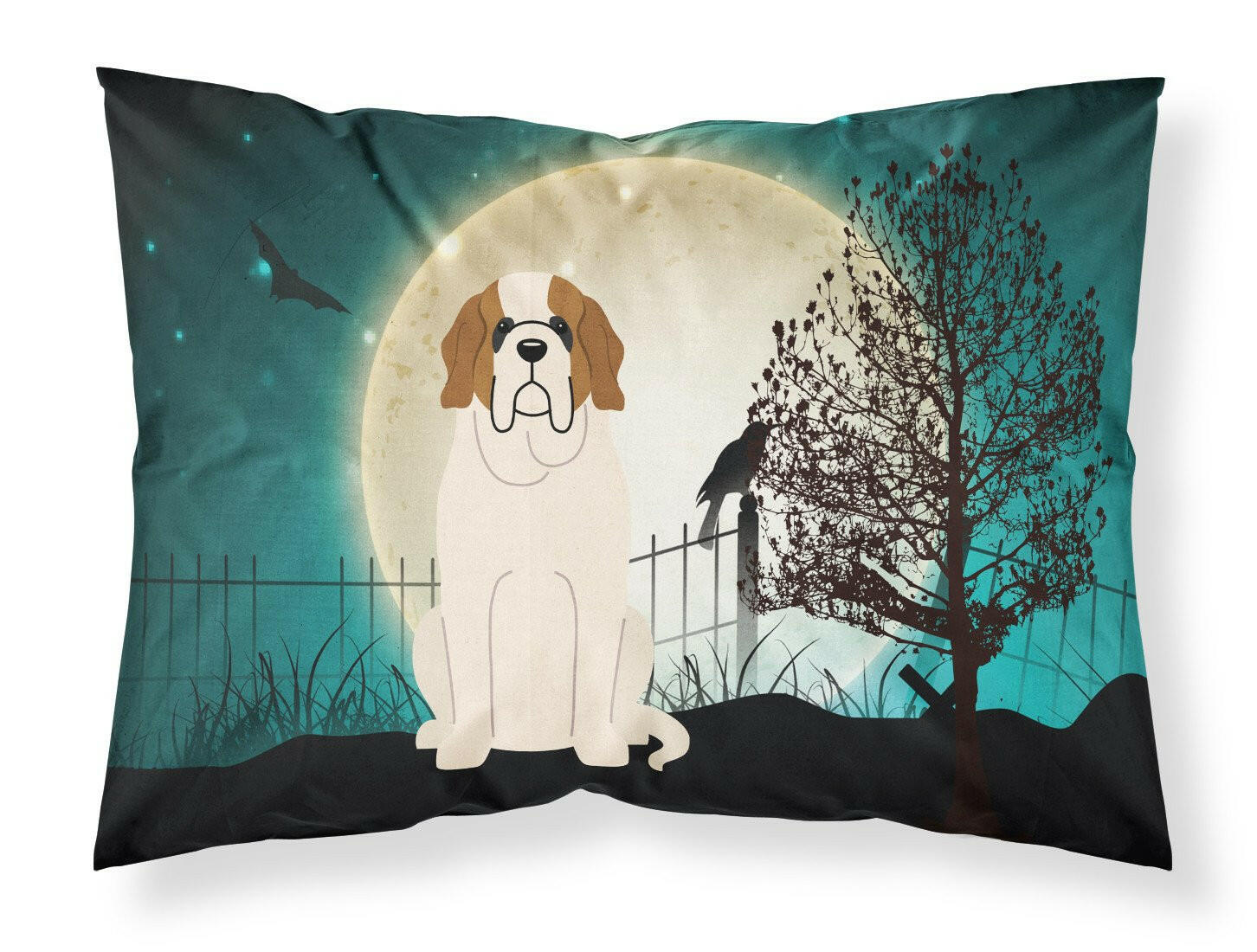 Halloween Scary Saint Bernard Standard Pillowcase Lightweight Super Soft Easy Care Decorative Artwork Pillowcase, Standard