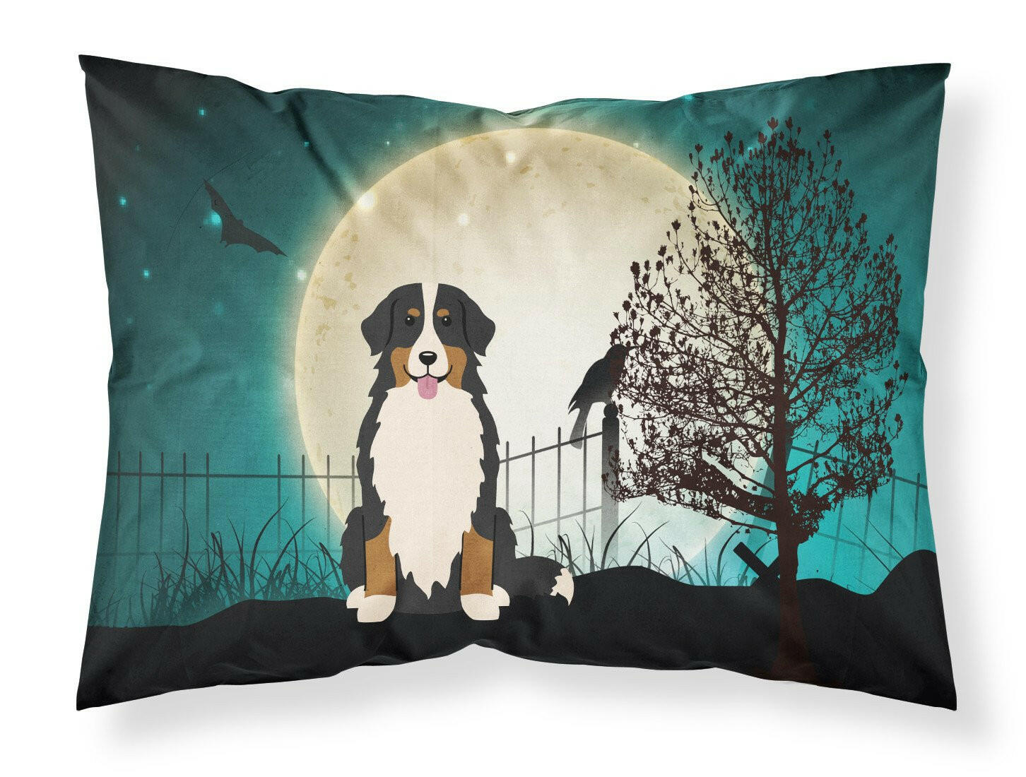 Halloween Scary Bernese Mountain Dog Standard Pillowcase Lightweight Super Soft Easy Care Decorative Artwork Pillowcase, Standard